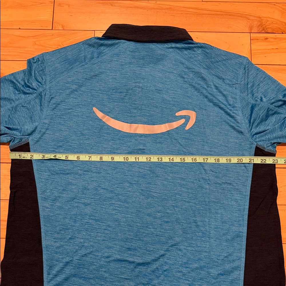 Amazon Men's Teal and Black Polo Shirt Uniform - Picture 5 of 6